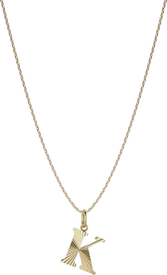 Reflection Letters, gold-plated sterling silver-K