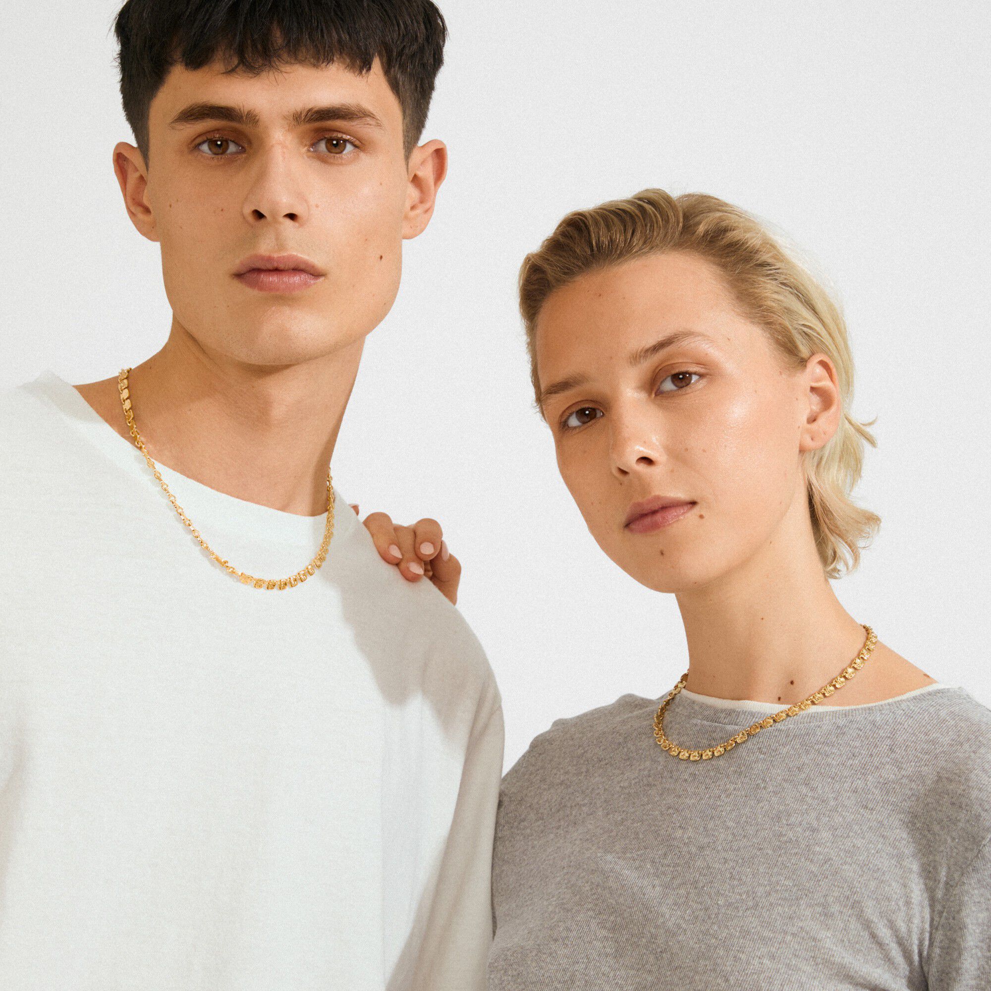 SENSE halsk&aelig;de guldbelagt