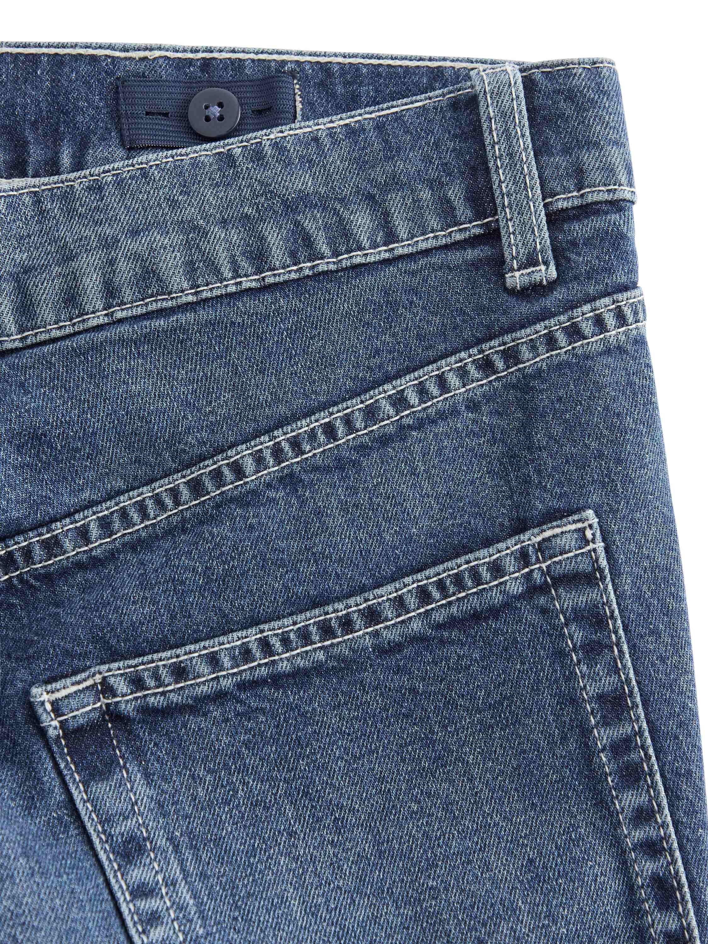 Jeans i bomullsdenim med stretch, n