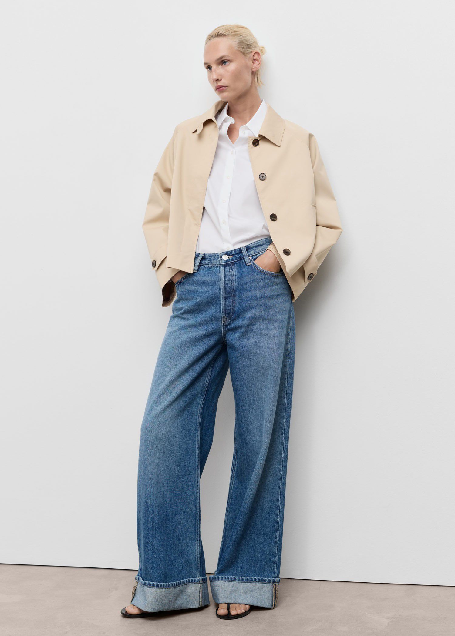 Regular cotton lyocell-blend shirt