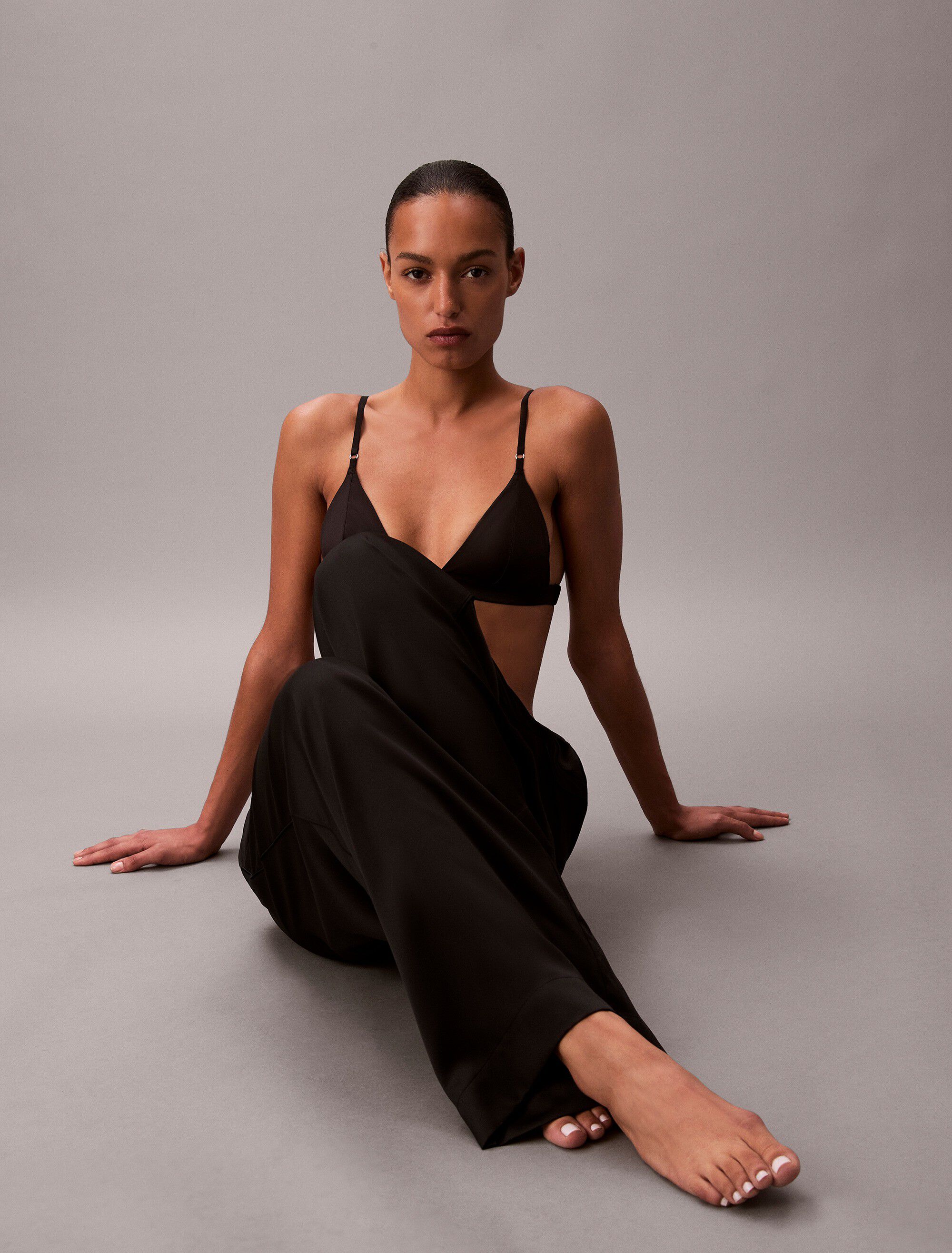 SENSUAL SATIN LOGO PANT