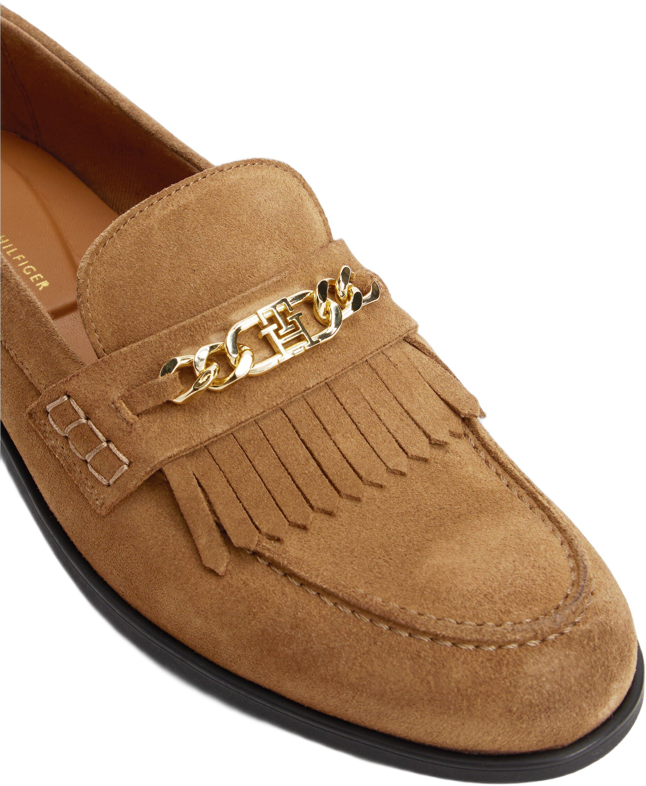 TH CHAIN FRINGE SUEDE LOAFER