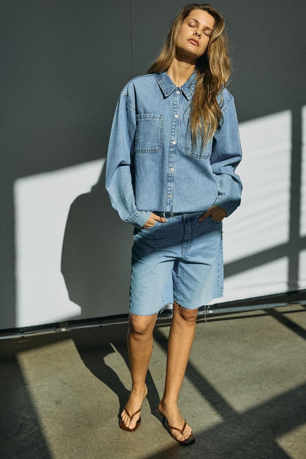 Nmalva L/S Denim Sh Shcket  Az452Lb