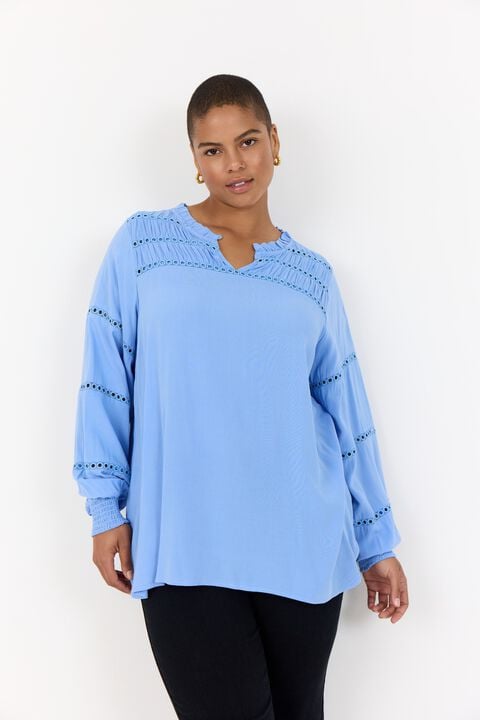 Curvy WA-SIA 32 Bluse Lyseblå