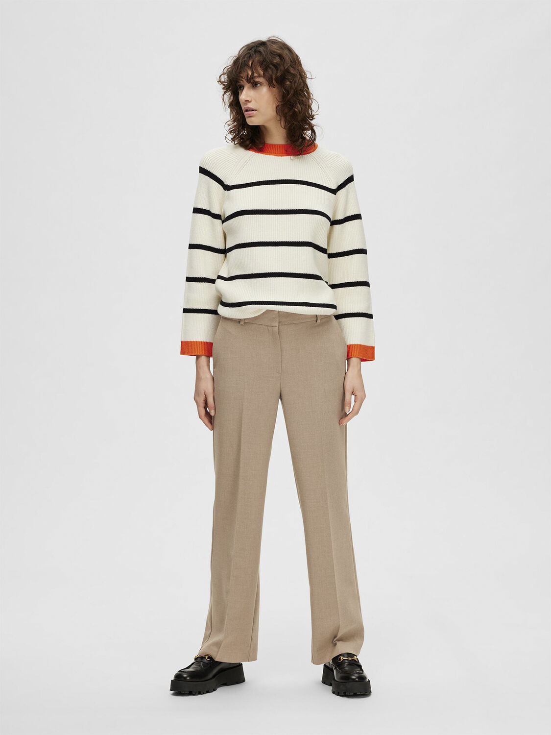 Slfrita Mw Wide Pant Camel Mlg N Noos