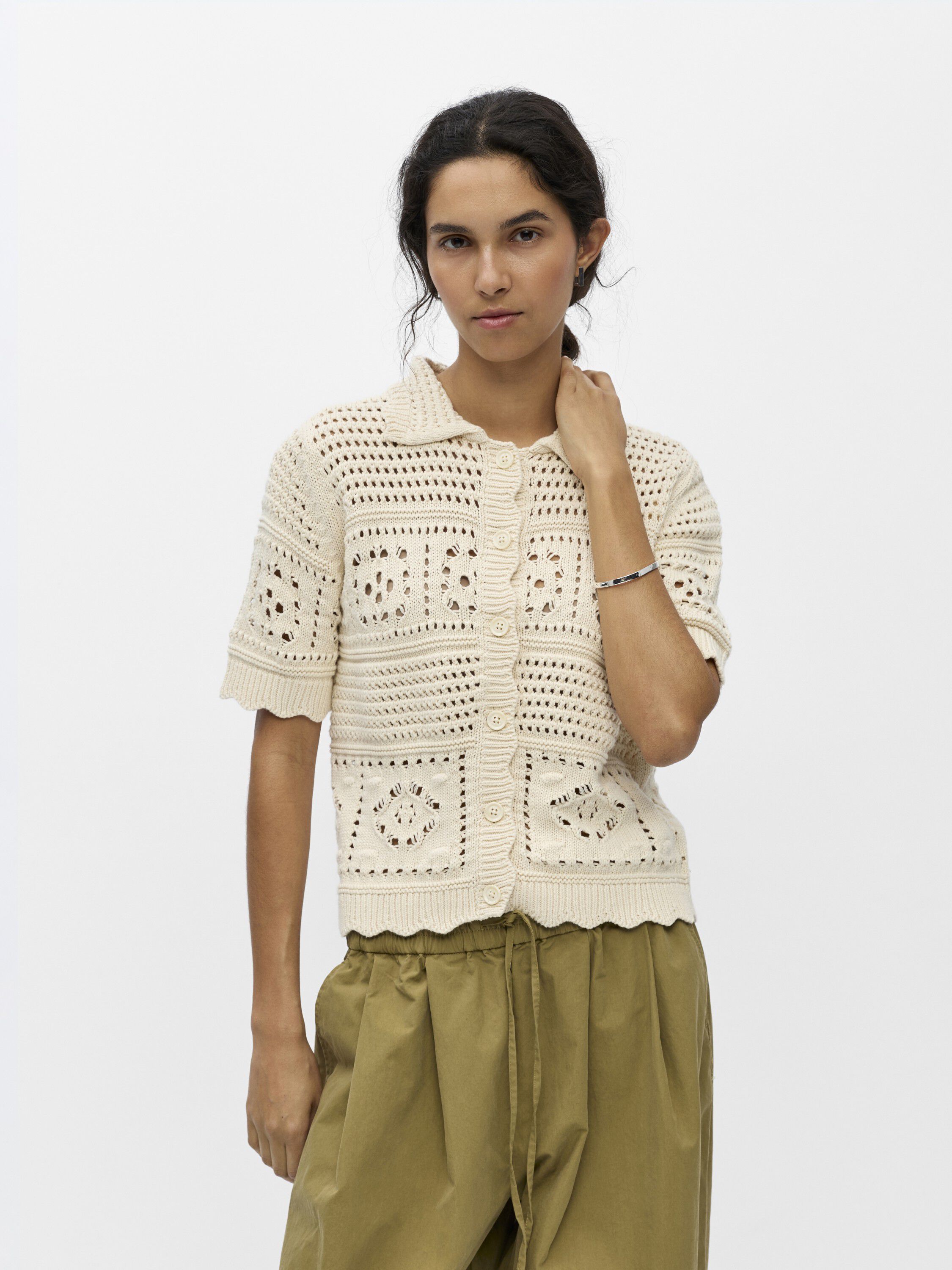 Objbindi S/S Re Short Cardigan 145 Nd