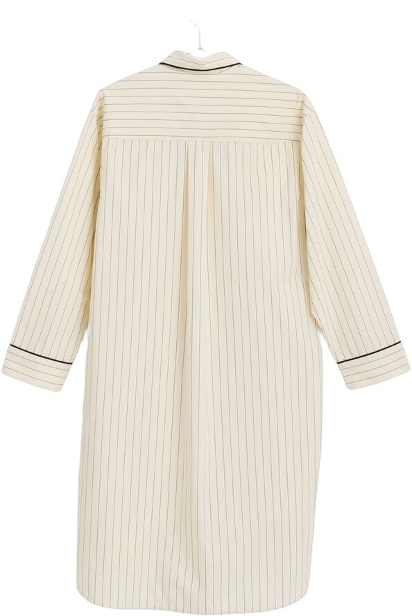 Fineline Long Nightshirt-M/L-Ivory
