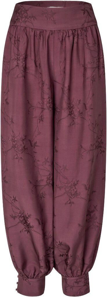 2548 Fluid Jacquard, Balloon Pants With Hem Cuff