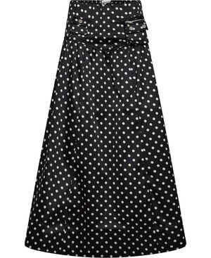 Printed Double Satin Corset Skirt