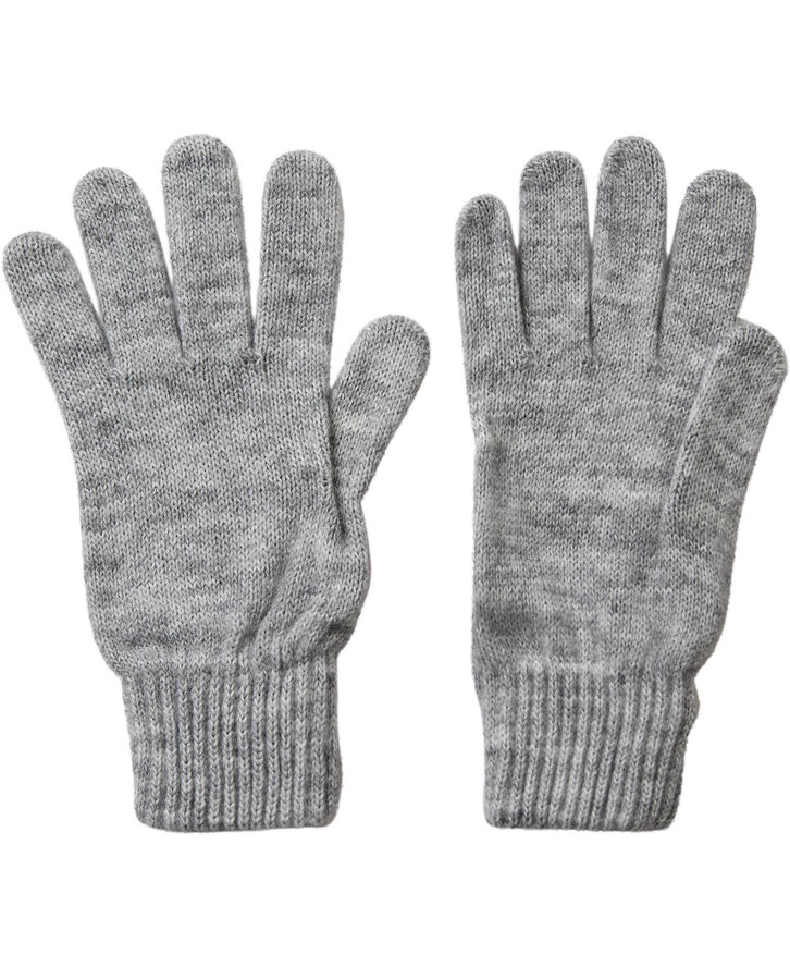 2 Pack Knitted Gloves Light Grey