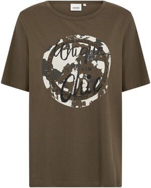 Curvy WA-HELENE 4 T-shirt M&oslash;rk brun