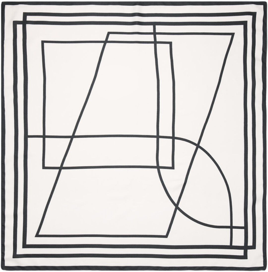 Geometric printed foulard