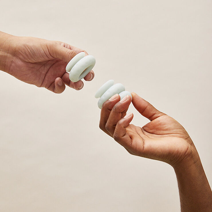 OHNUT - CLASSIC SOFT BUFFER RINGS SET OF 4 JADE