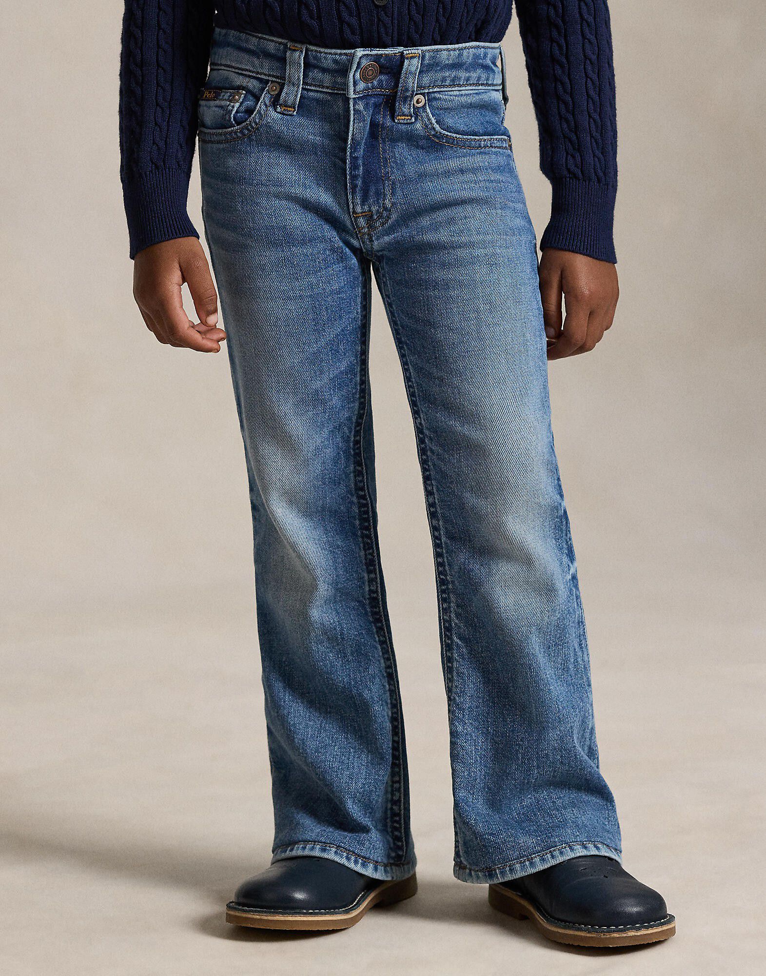 Flared Indigo Denim Jean
