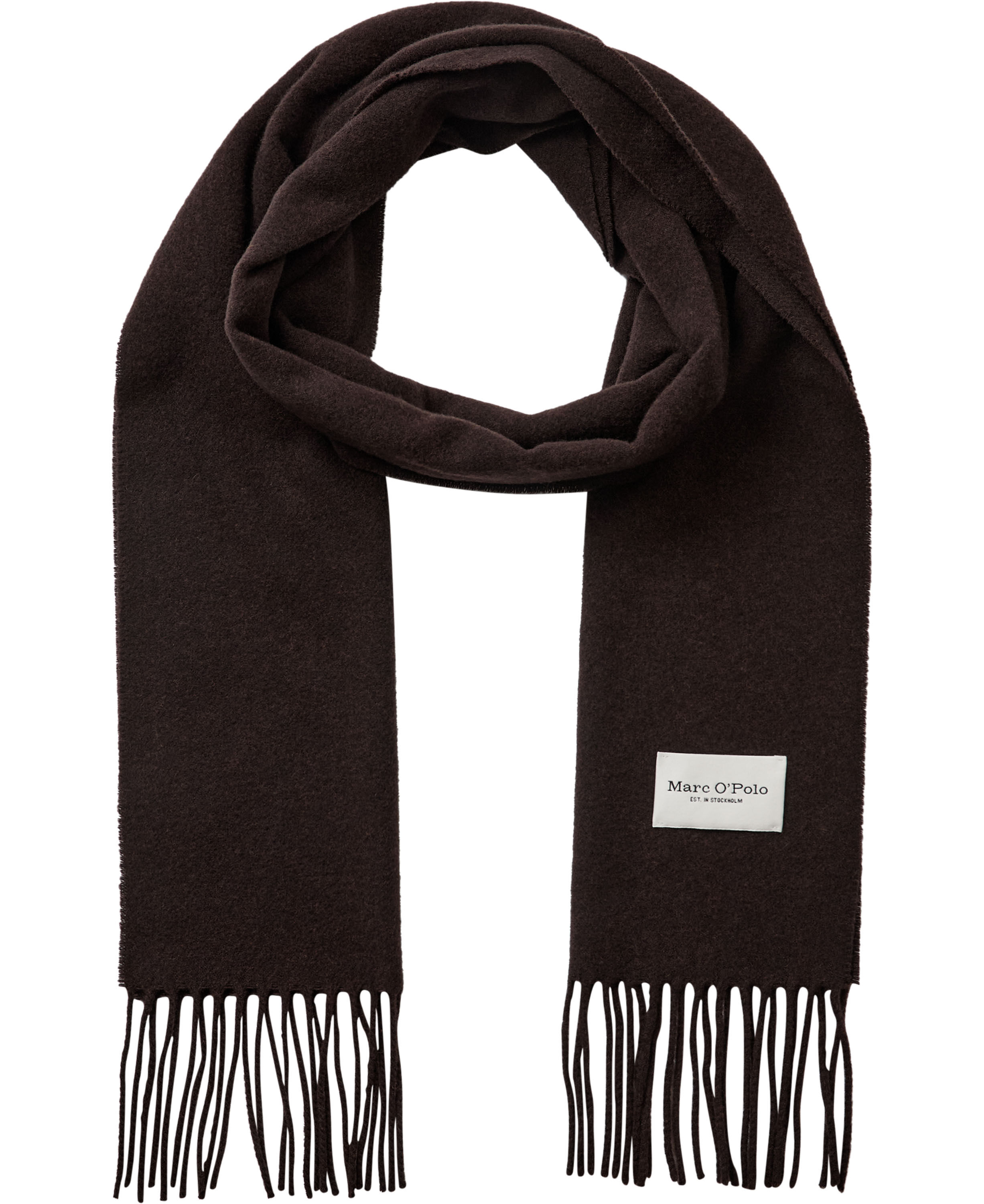 Scarf, woven wool, long fringes, so