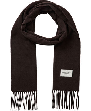 Scarf, woven wool, long fringes, so