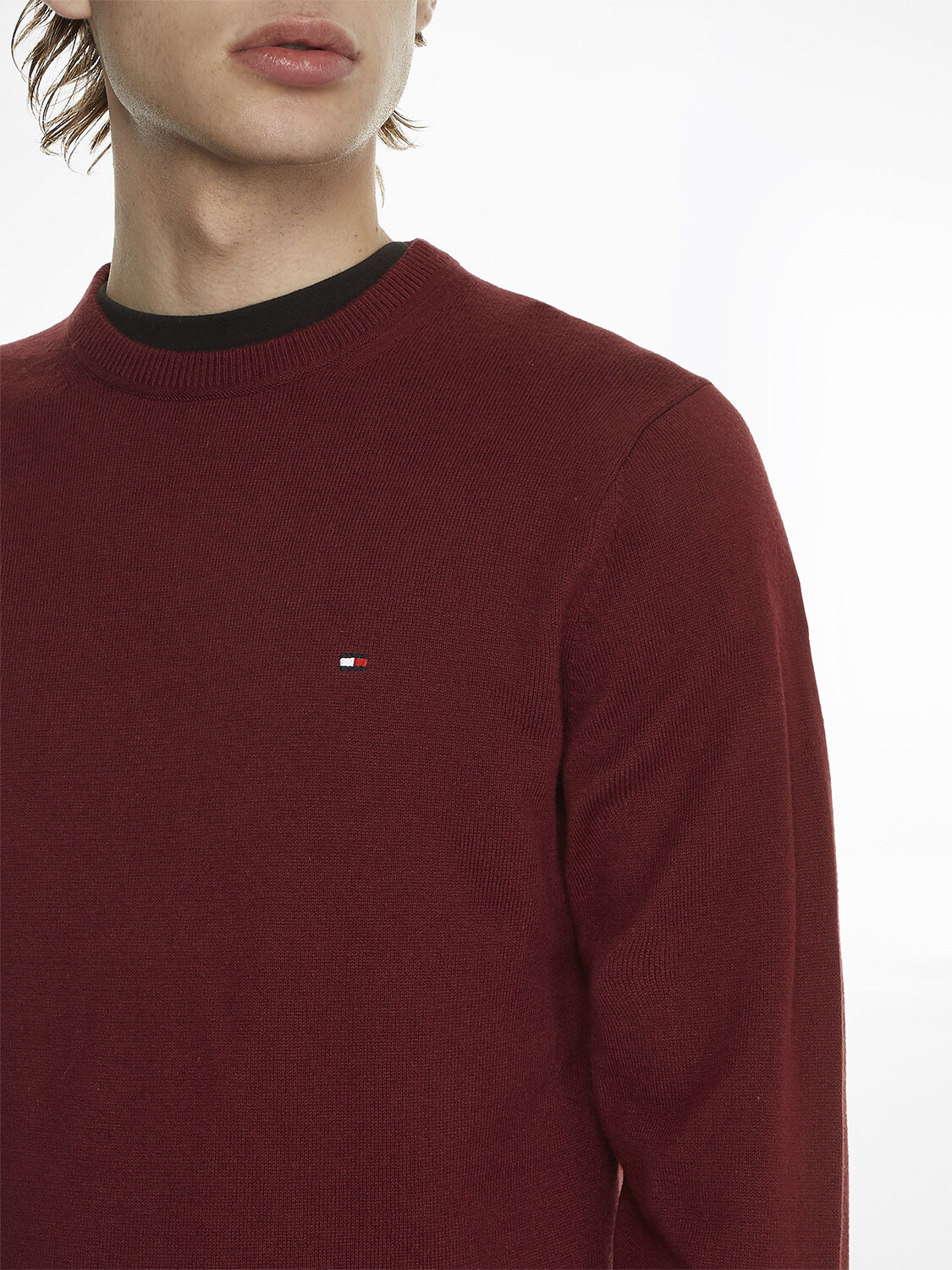 Crew Neck Jumper With Cashmere