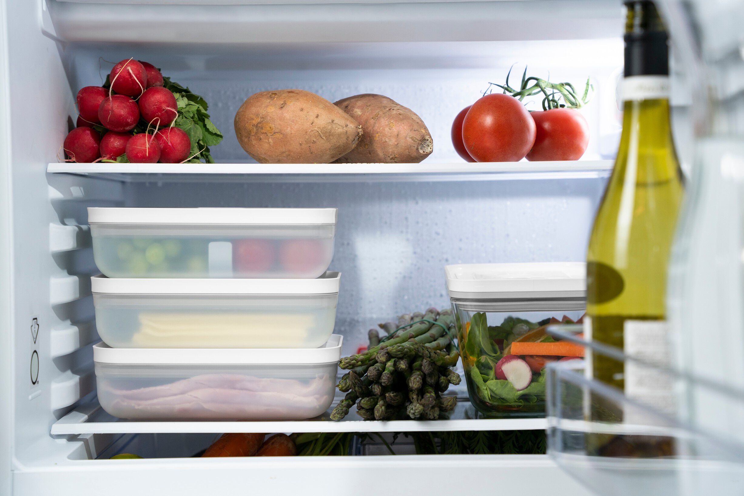 Fresh & Save Vakuum Lunchbox Set, L Flat / 6-st, Plast, Semitransparen