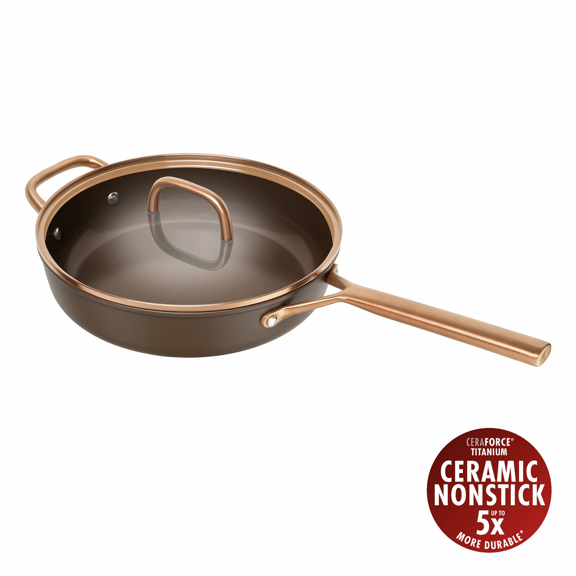 Milano, Sauterpanna med glaslock 28 cm, Aluminium