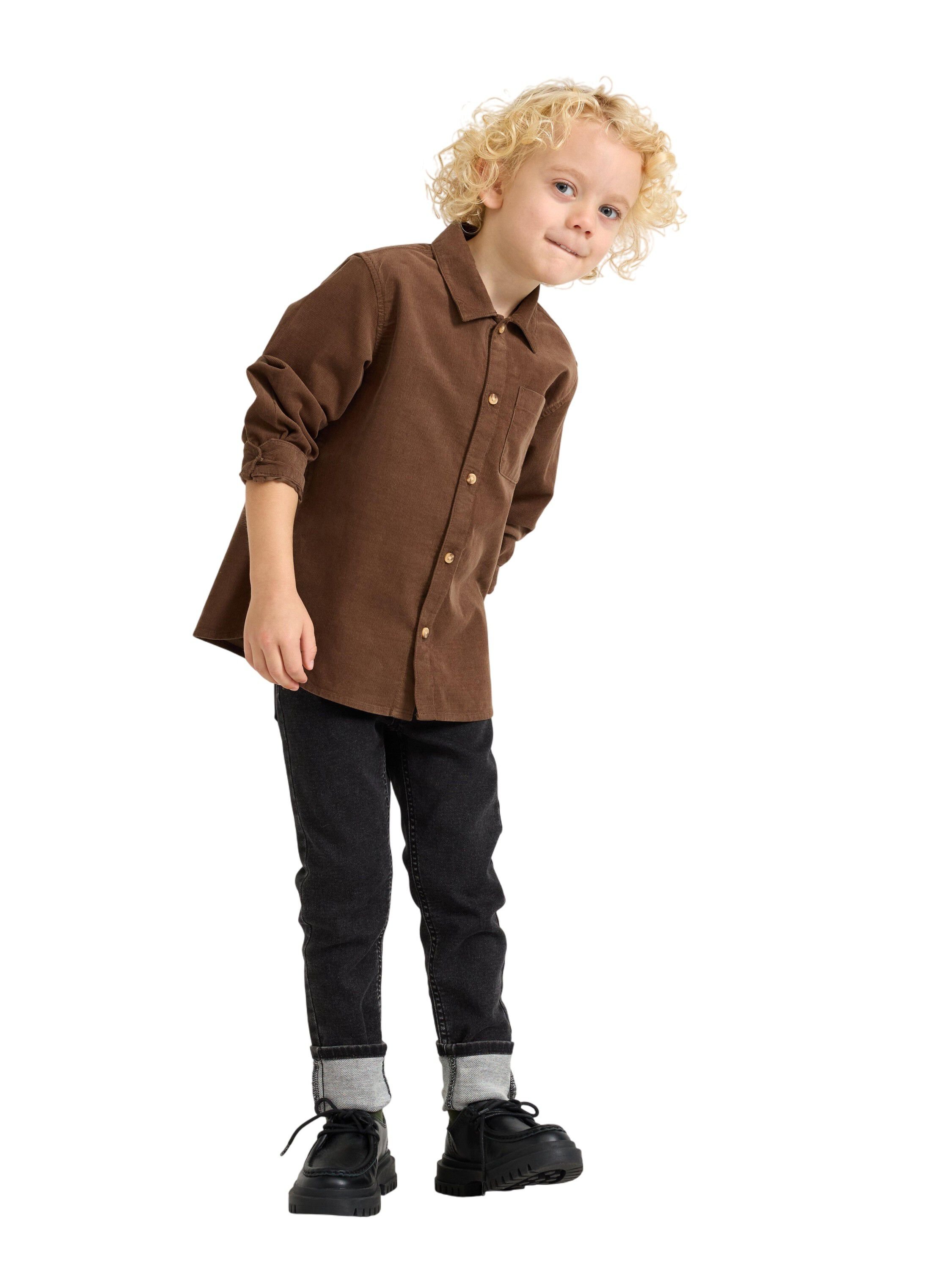 Long-sleeved shirt in corduroy.
