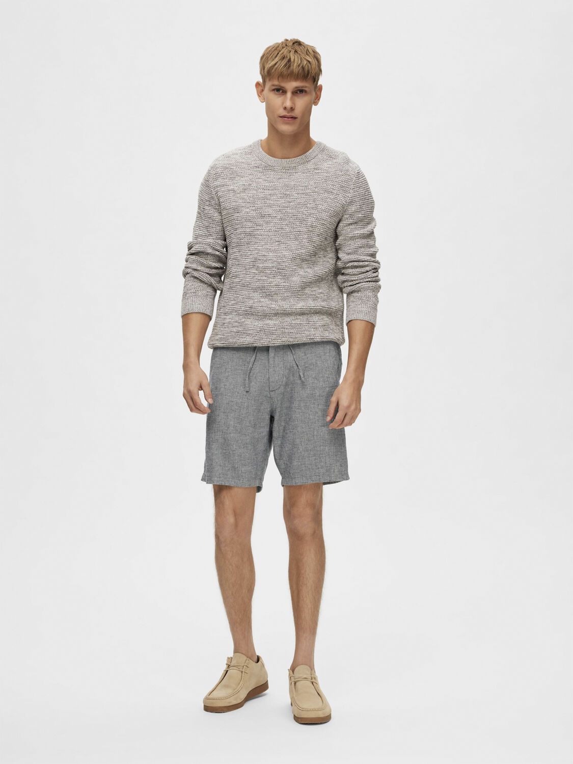Slhregular-Brody Linen Bld Shorts Noos