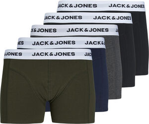JACBASIC WHITE WB TRUNKS 5 PACK NOO