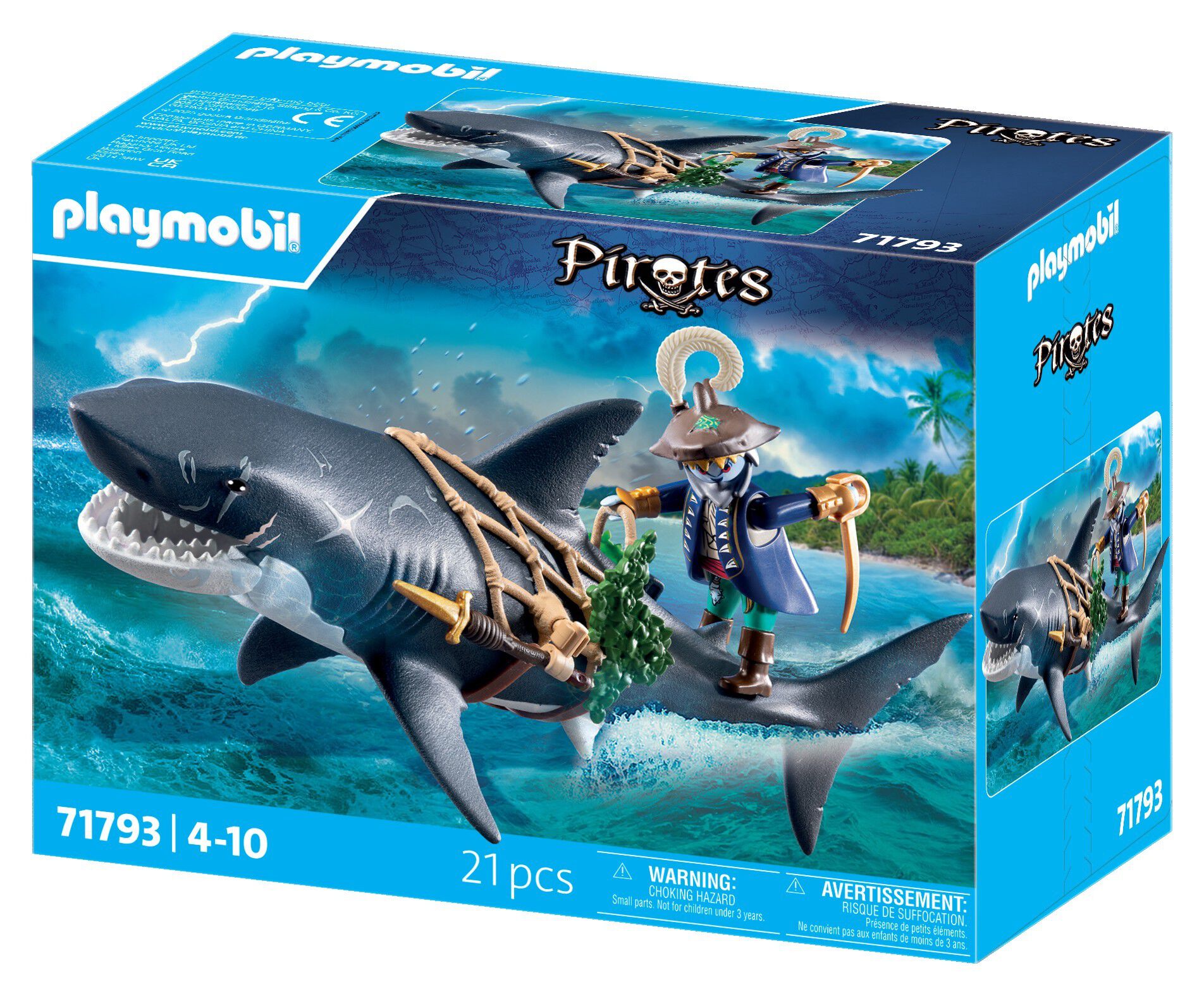 Giant Shark with Pirate