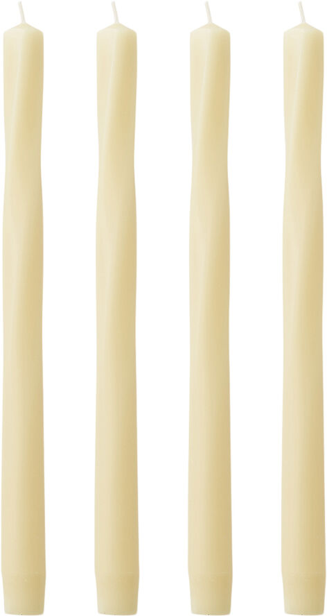 Twist Tapered Candle, H30, Ivory, S