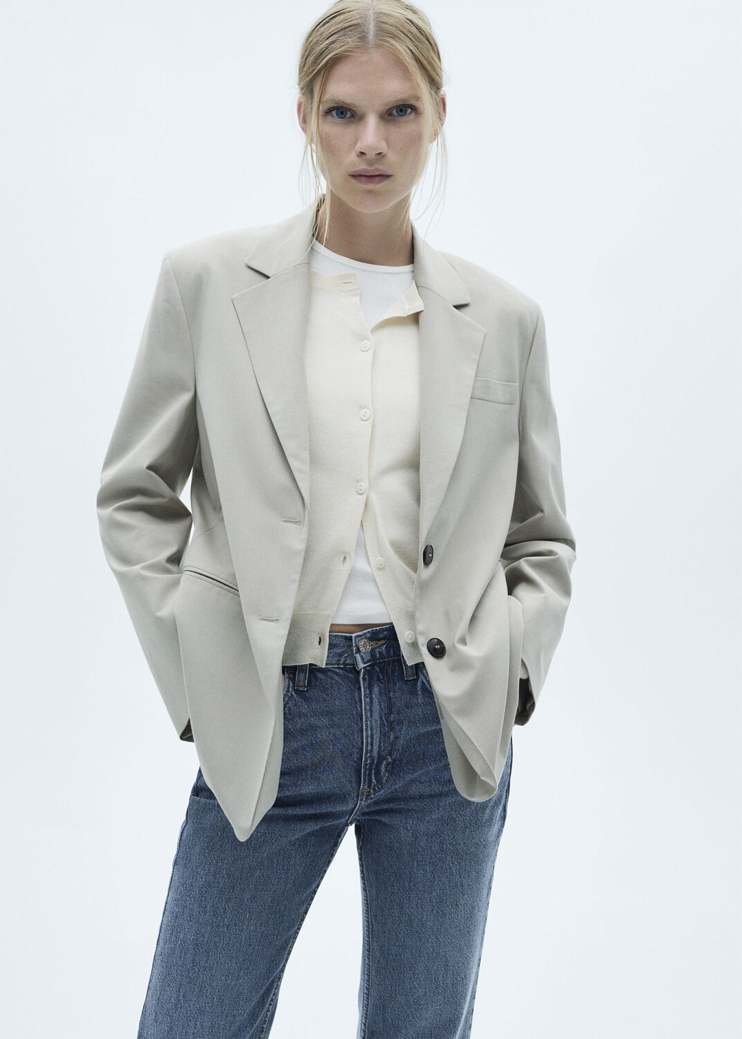 Matilda straight jeans, medium rise