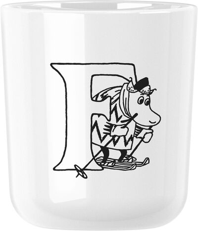 Moomin ABC mugg - F 0.2 l. Moomin white