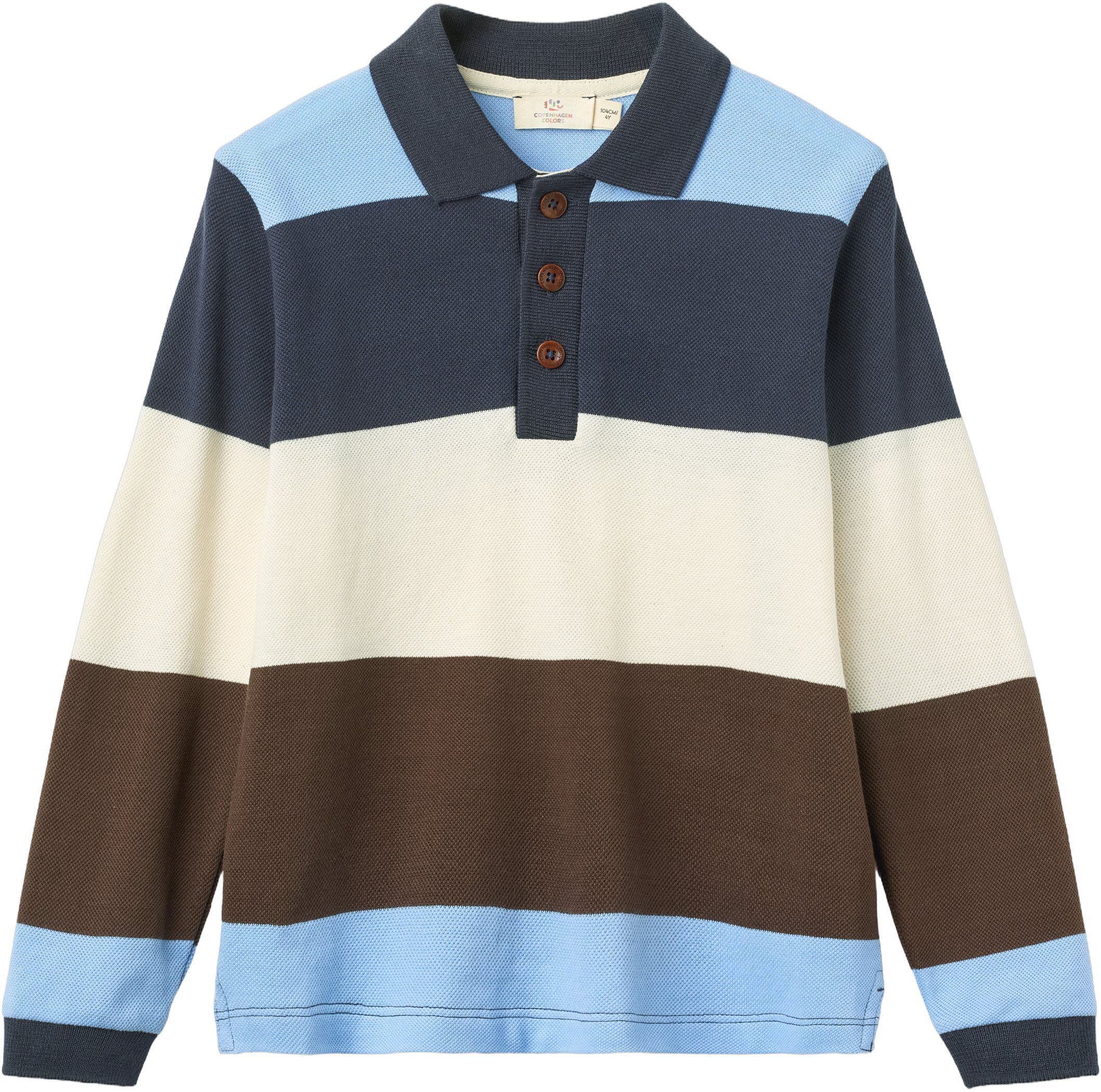 Stripe Pique Polo w. LS