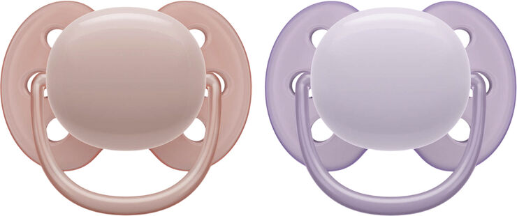 Philips Avent ultra soft sut - Pakke med 2 - 0-6m girl
