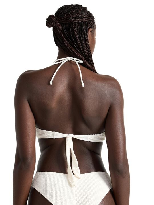 Krøllet bandeau bikinioverdel