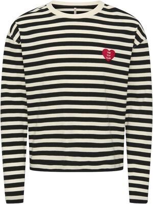KOGLIVINA L/S O-NECK STRIPE TOP JRS