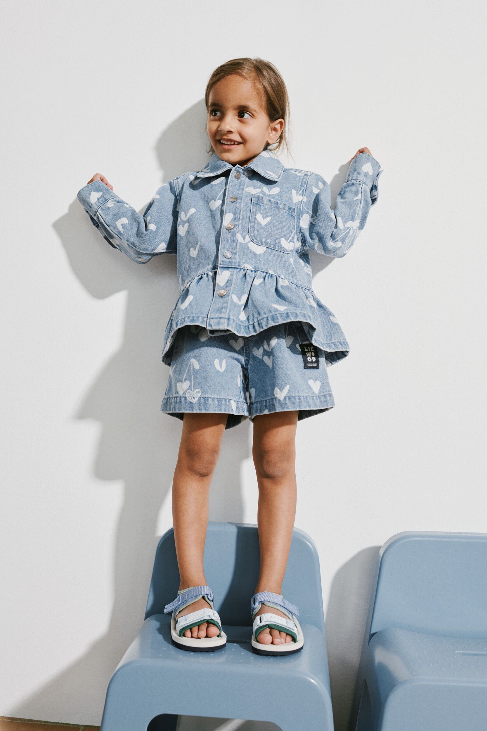 Kenza Printed Denim Overshirt Sweet