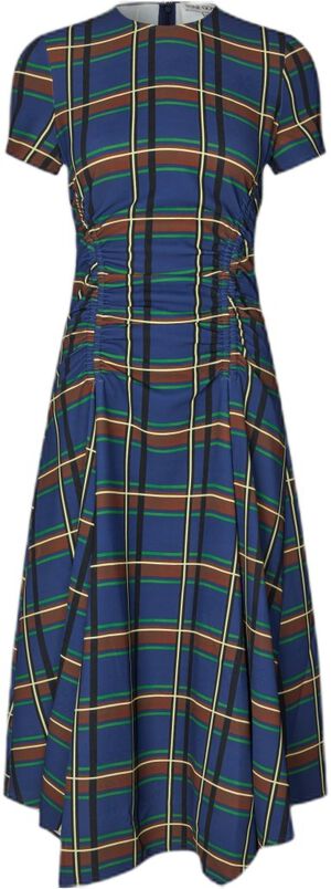 2591 Twill Cady, Short Sleeve Gathered Midi Dress