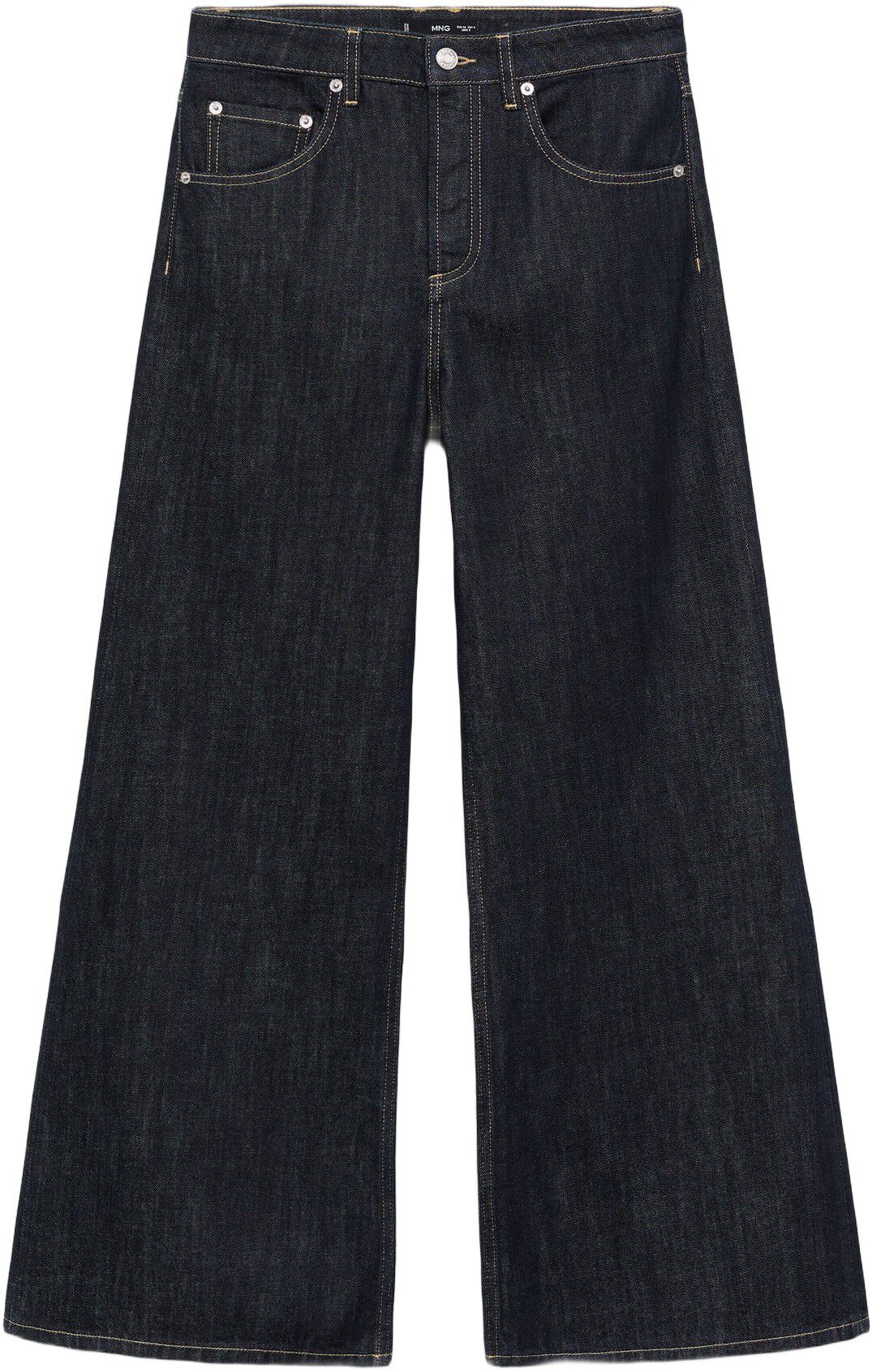 Wide-leg jeans with buttons