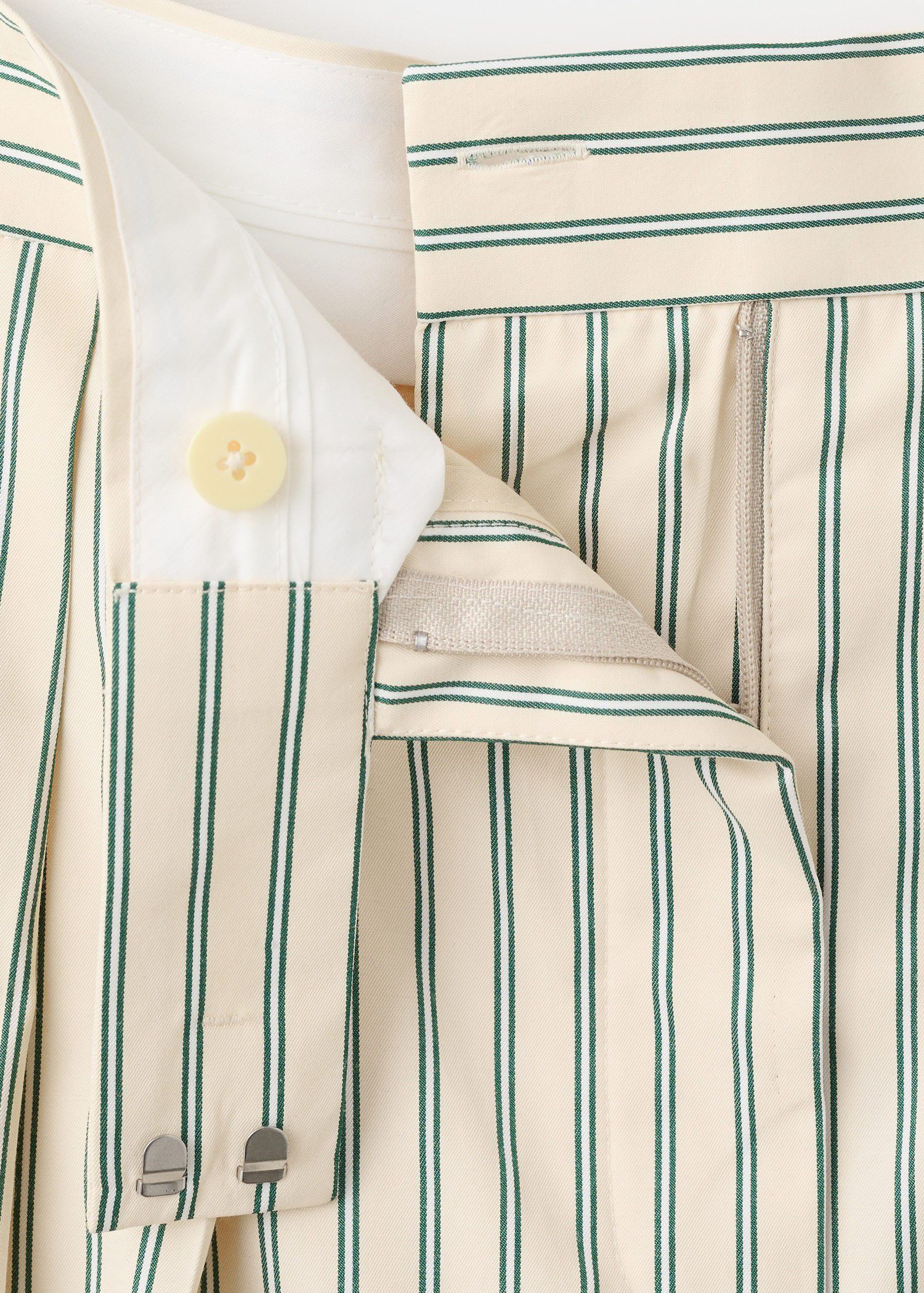 Chalk-stripe straight trousers