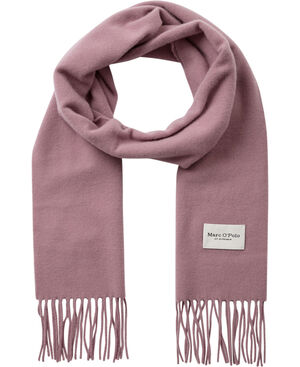 Scarf, woven wool, long fringes, so