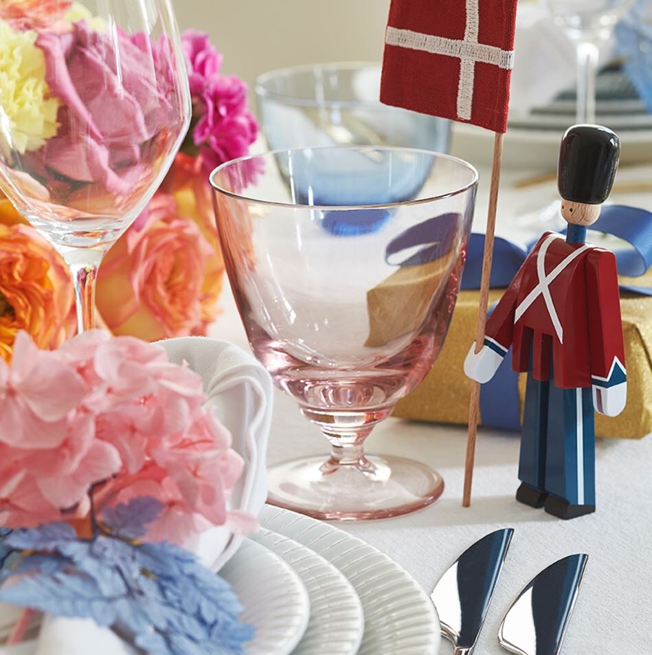 Faneb&aelig;rer mini r&oslash;d/bl&aring;/hvid