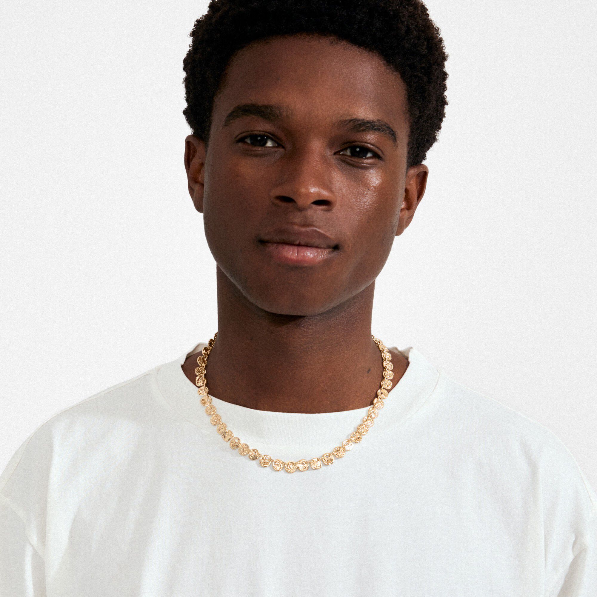 FIRE halsk&aelig;de guldbelagt