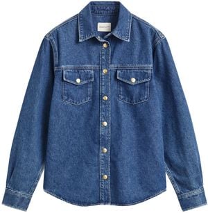 GOLD BUTTON DENIM SHIRT