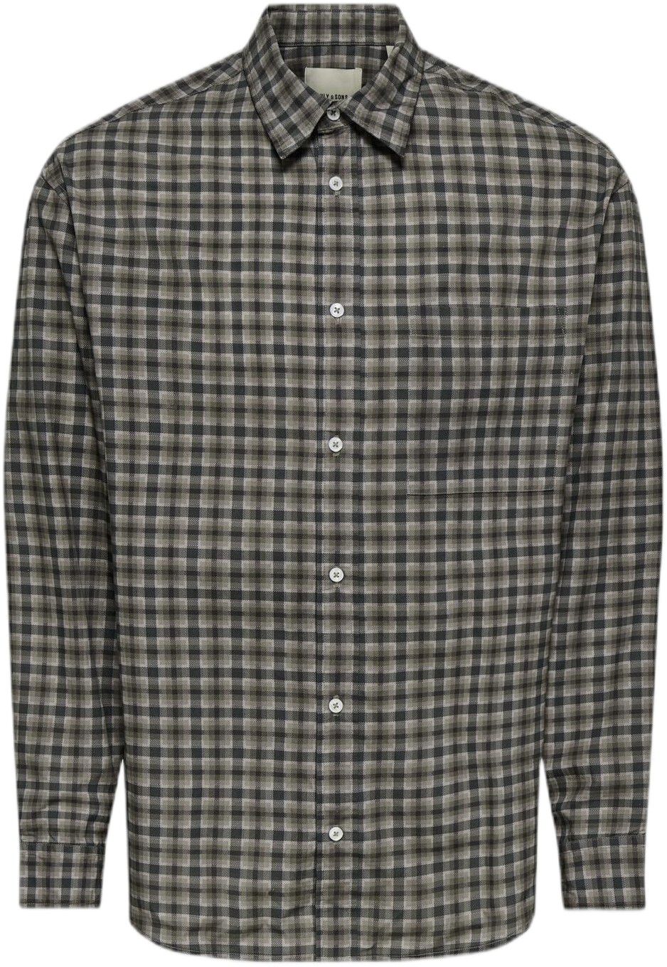 ONSBALI POPLIN CHECKED RLX FIT L/S