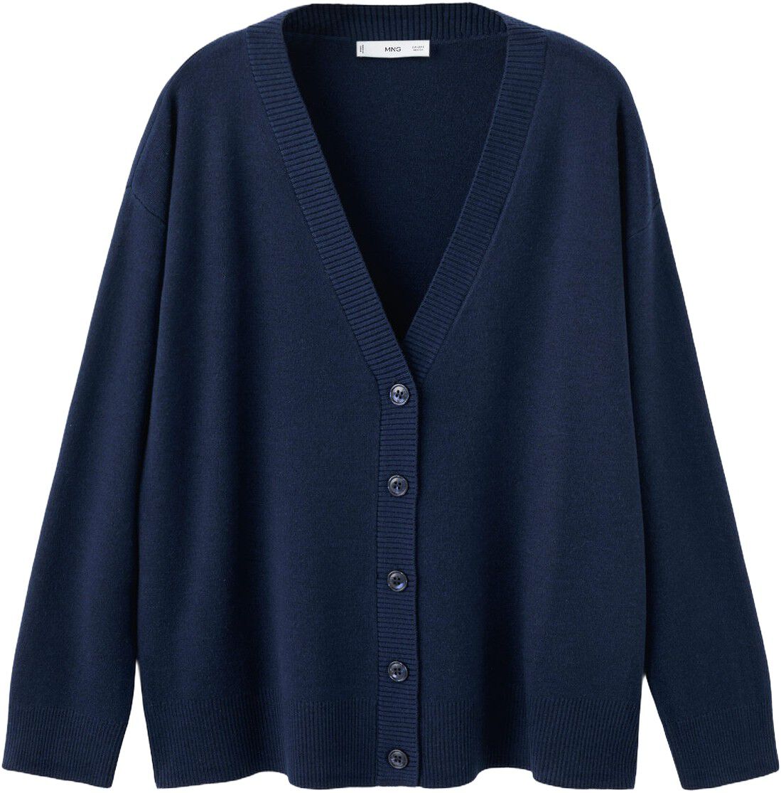 V-neck knitted cardigan