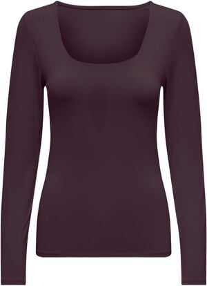 ONLEA L/S 2-WAY DEEP NECK TOP JRS N