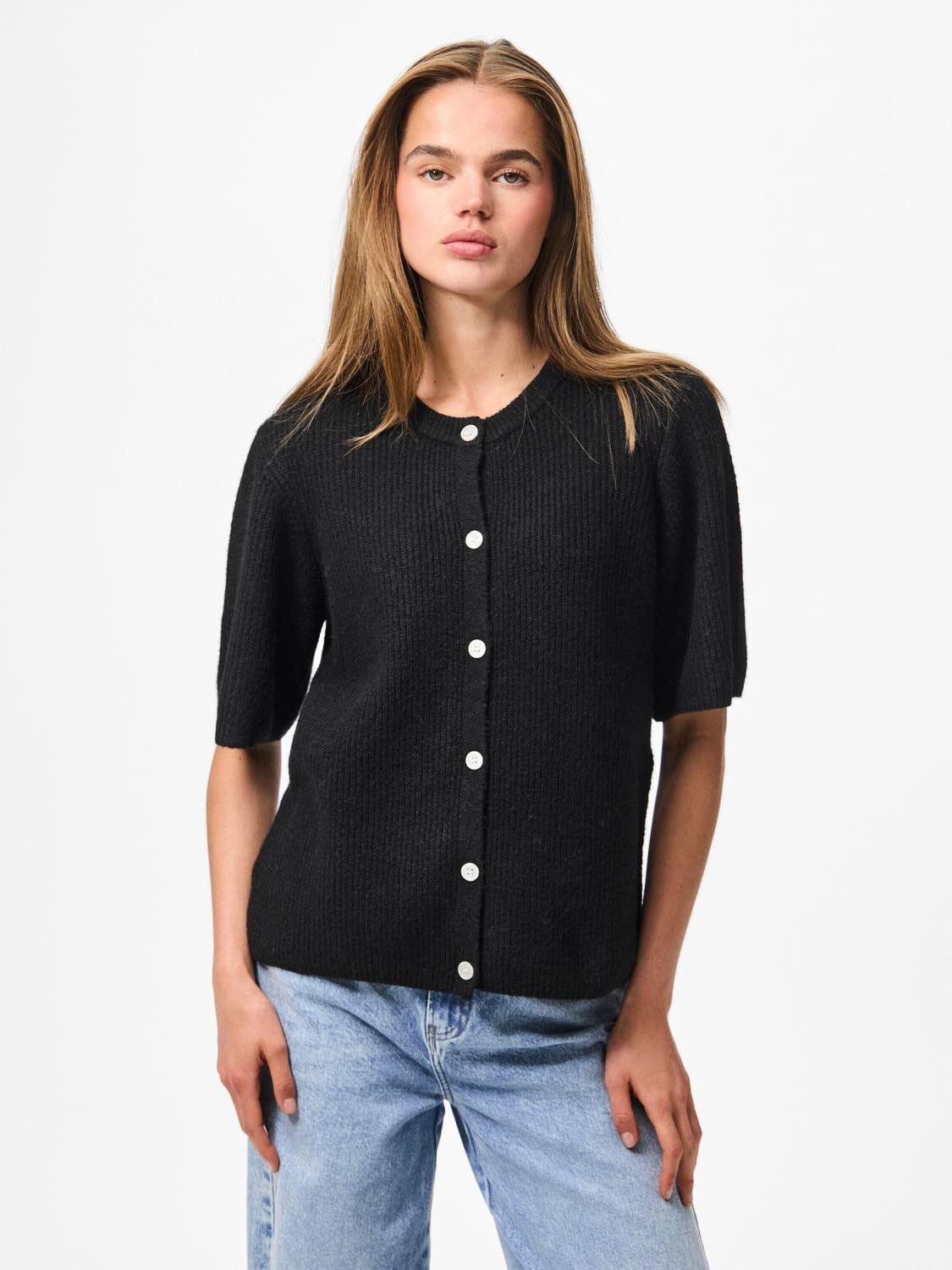 Pcsilly Ss O-Neck Knit Cardigan Noos Bc