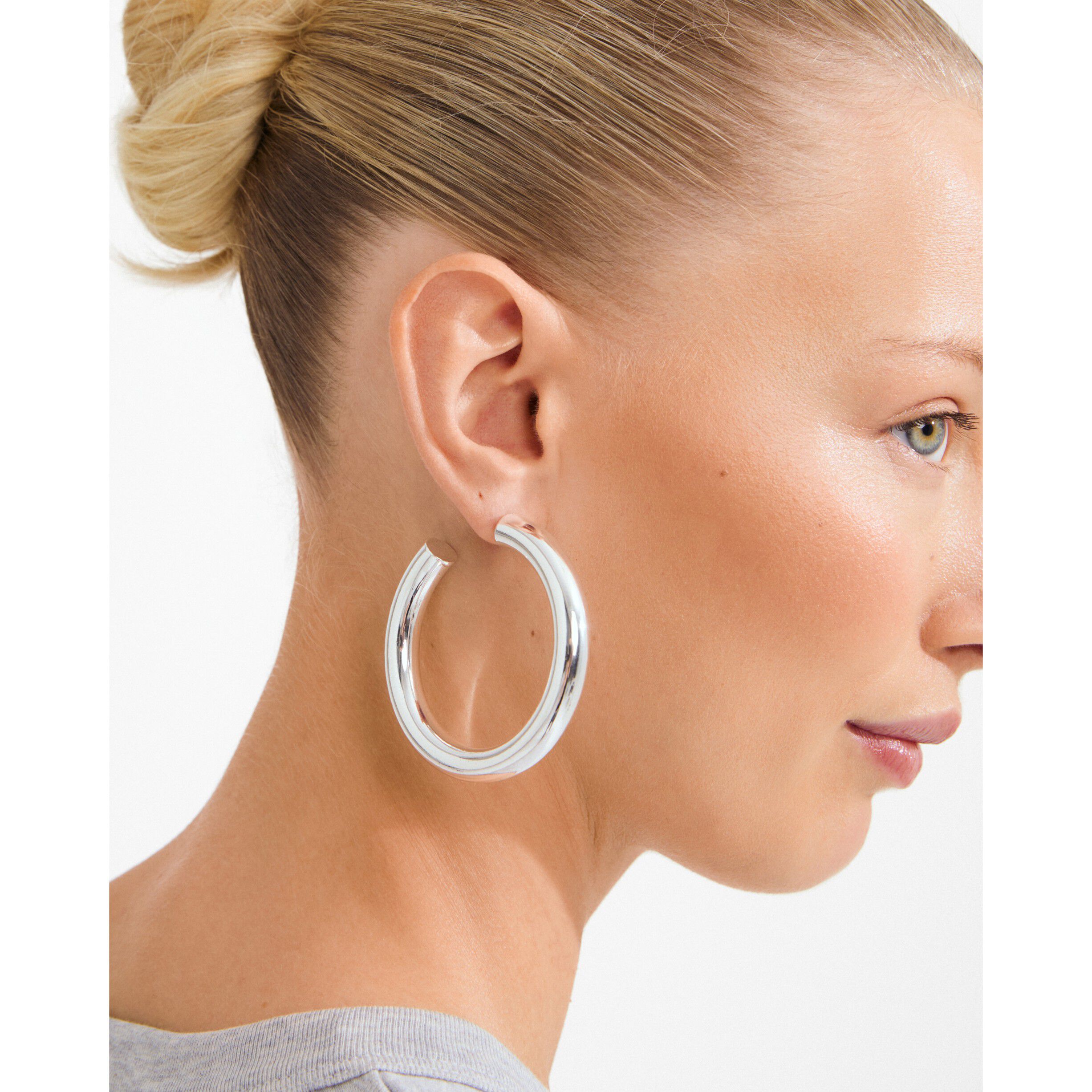 TOVIN hoop earrings silver-plated