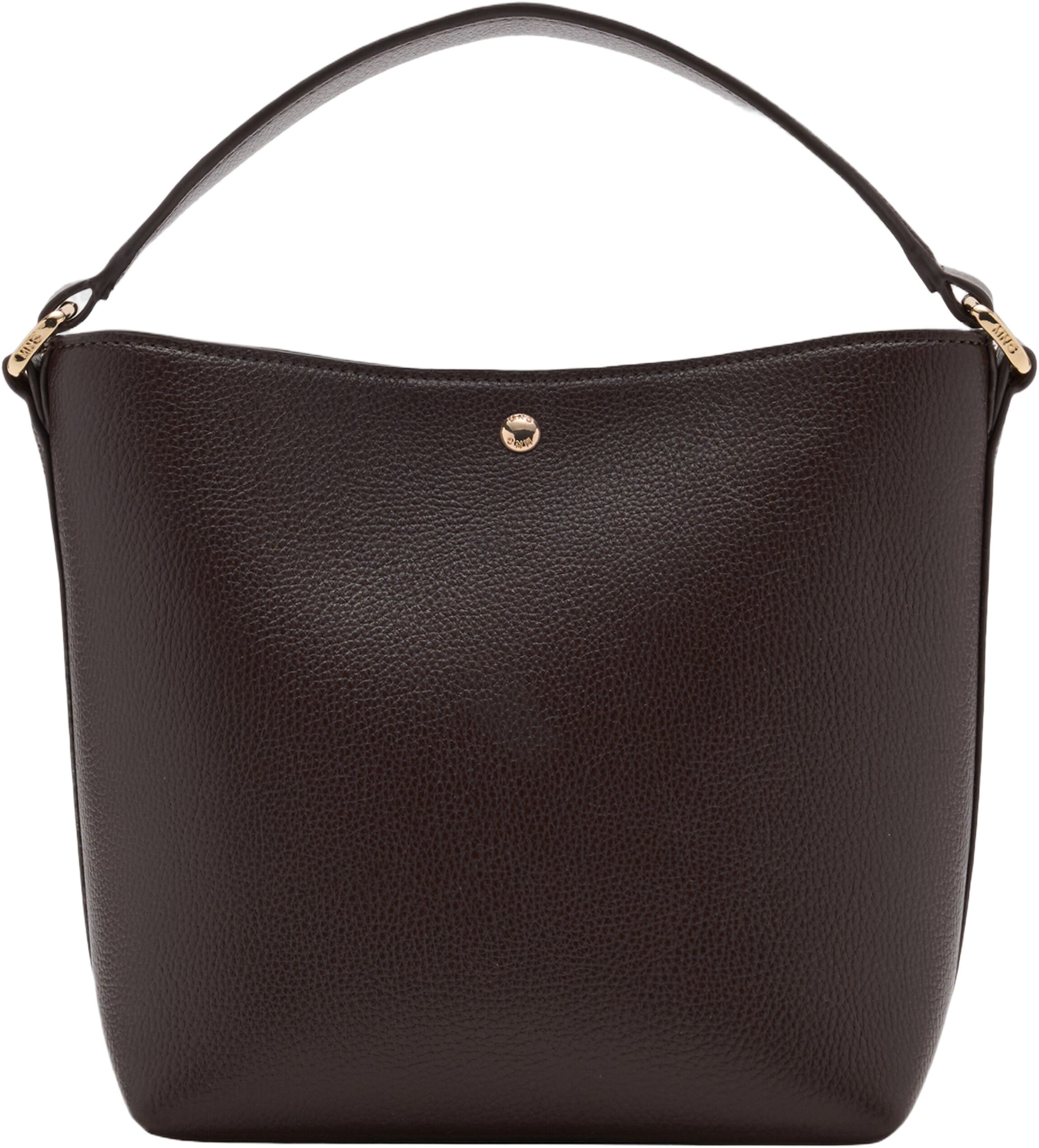 Faux-leather bucket handbag