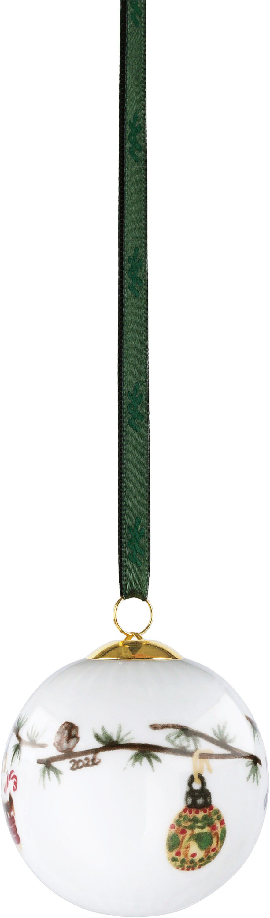 Hammersh&oslash;i Christmas Kugle 2026 &Oslash;6 cm hvid m. deko