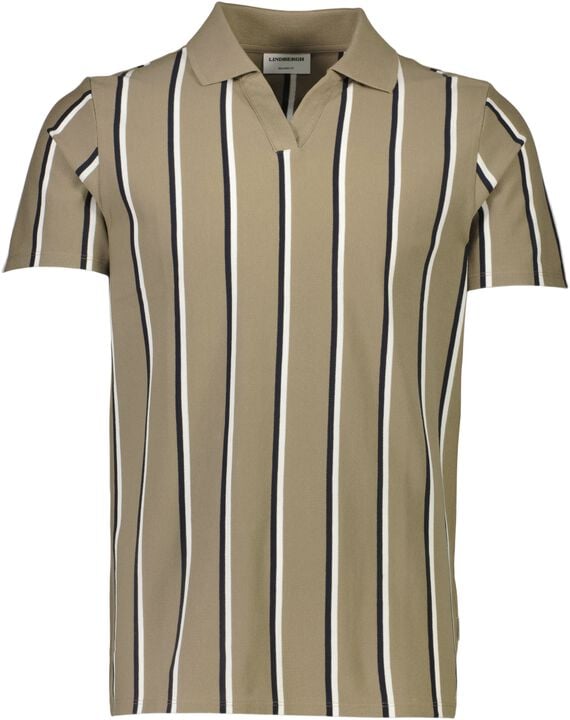 Striped piqué polo shirt S/S
